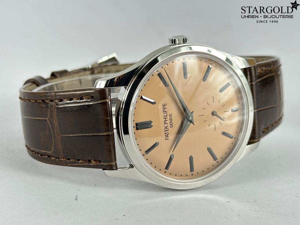 Patek Philippe Calatrava Platinum Salmon Dial - 6196P-001