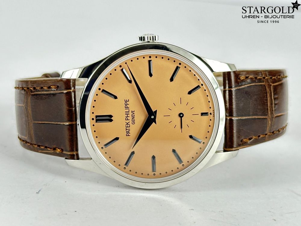 Patek Philippe Calatrava Platinum Salmon Dial - 6196P-001