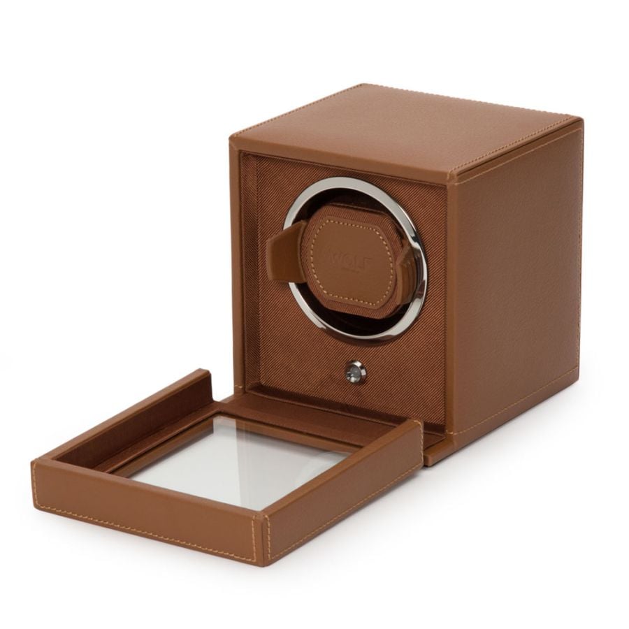 Wolf 1834 Cub Single Uhrenbeweger Cognac