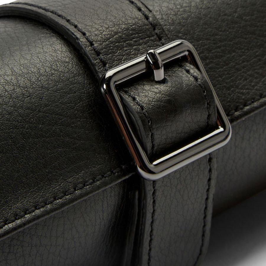 Wolf 1834 British Racing 3er Uhrenrolle Schwarz
