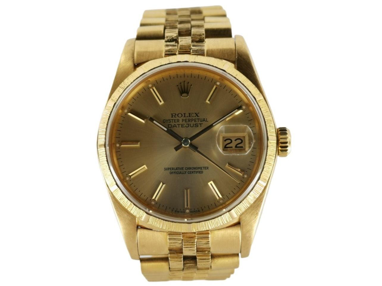 Rolex Datejust 36 Gold - 16078, Rare Bark Finish