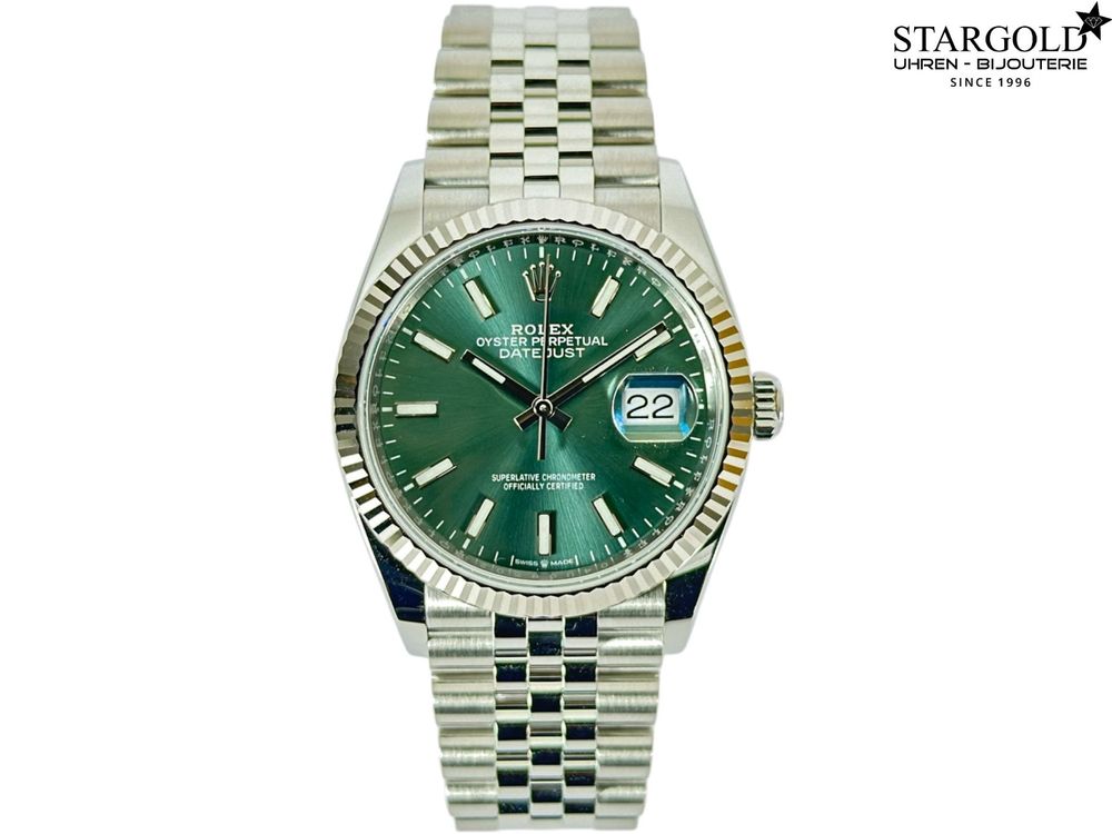 Rolex Datejust 36 grün - 126234 auf Stargold.ch erhältlich.