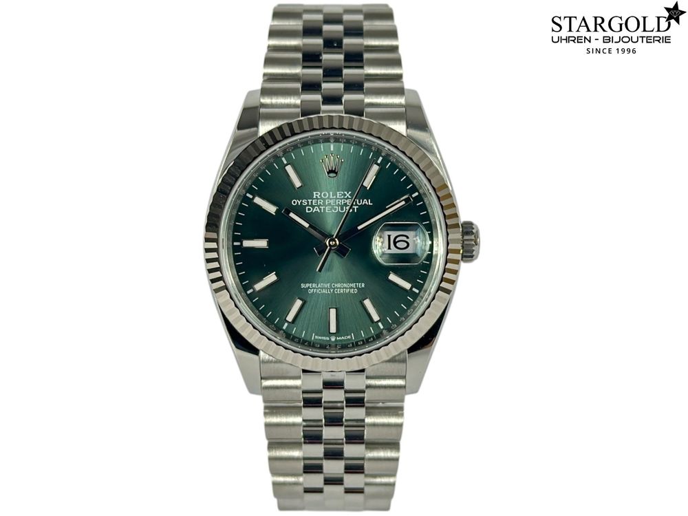 Rolex Datejust 36 grün - 126234 auf Stargold.ch erhältlich.