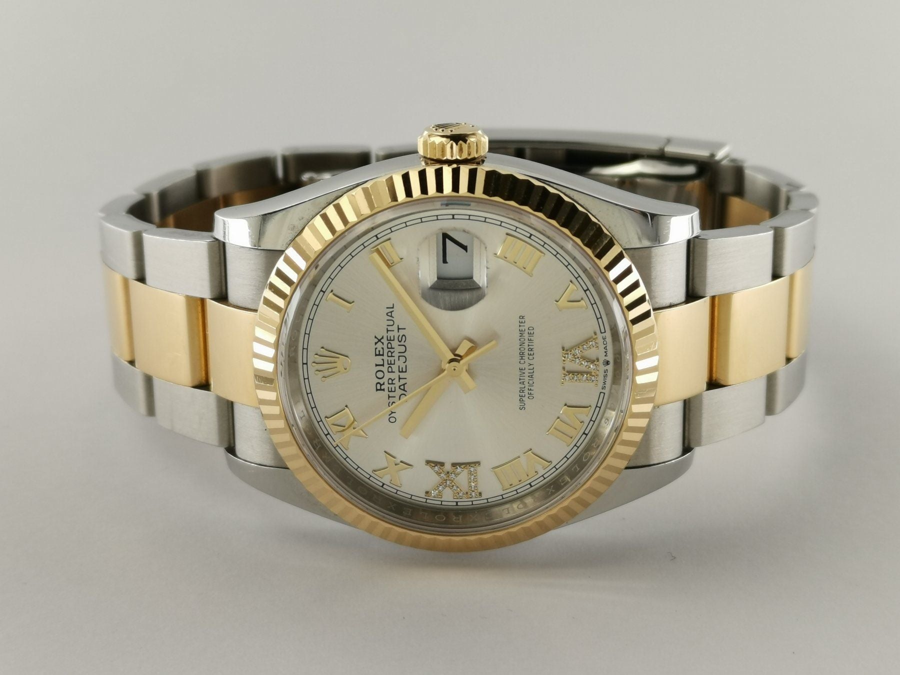 Rolex Datejust 36 StahlGold mit Diamanten - 126233