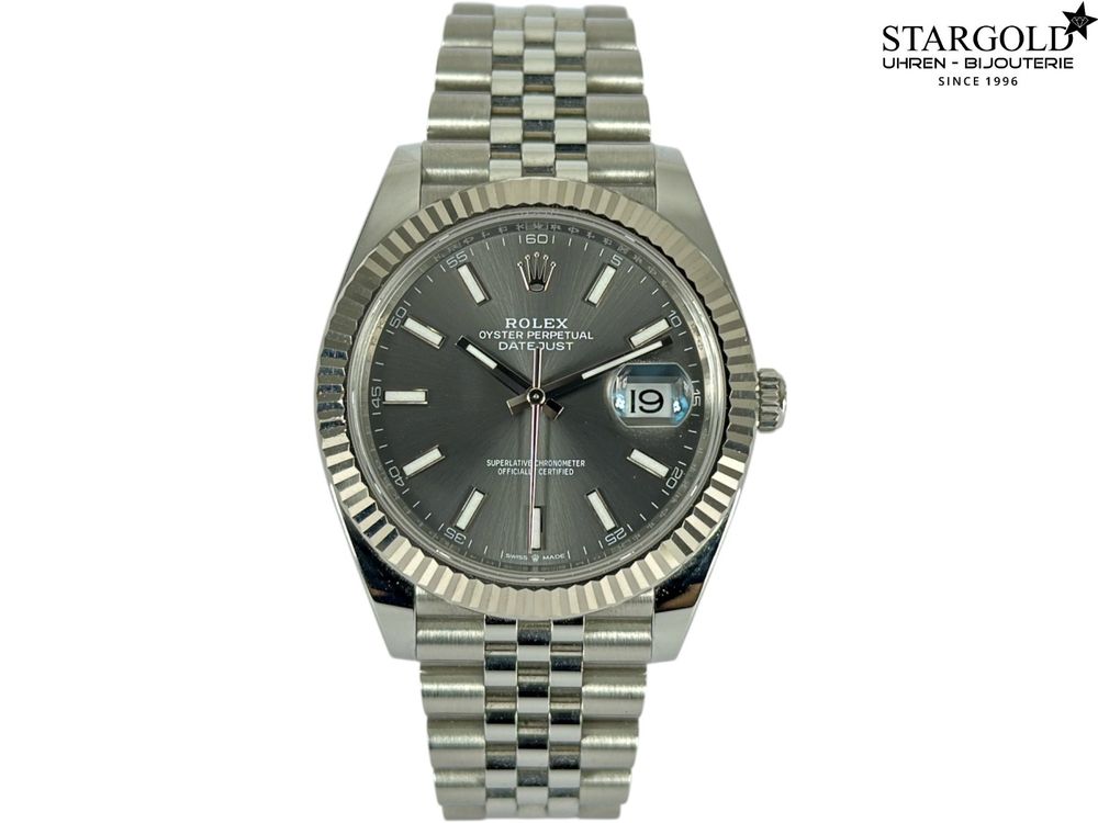 Rolex Datejust 41 grau - 126334 Jg. 2024 auf Stargold.ch erhältlich.