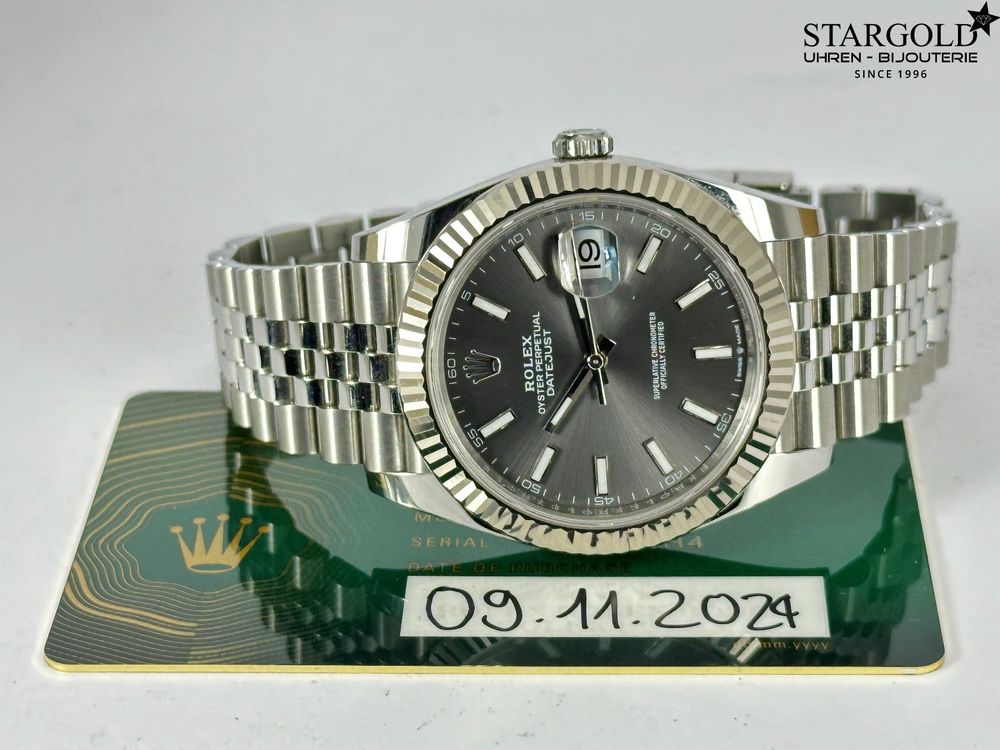 Rolex Datejust 41 grau - 126334 Jg. 2024