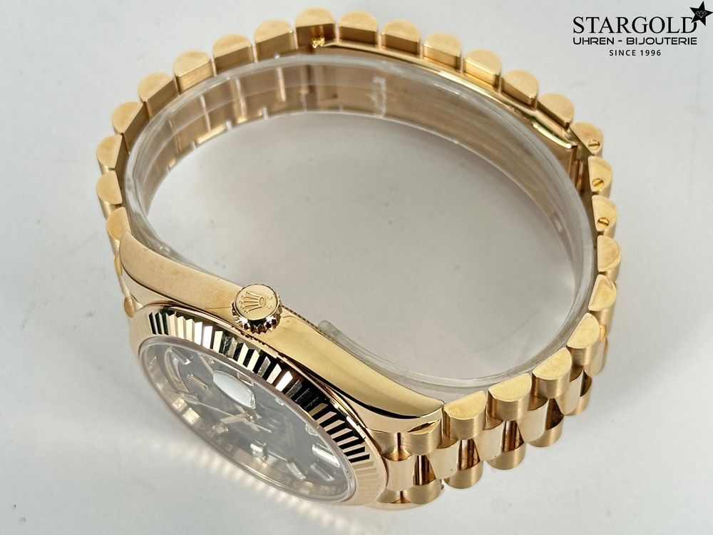 Rolex Day-Date 40 Eisenkiesel Baguette Diamond - 228235