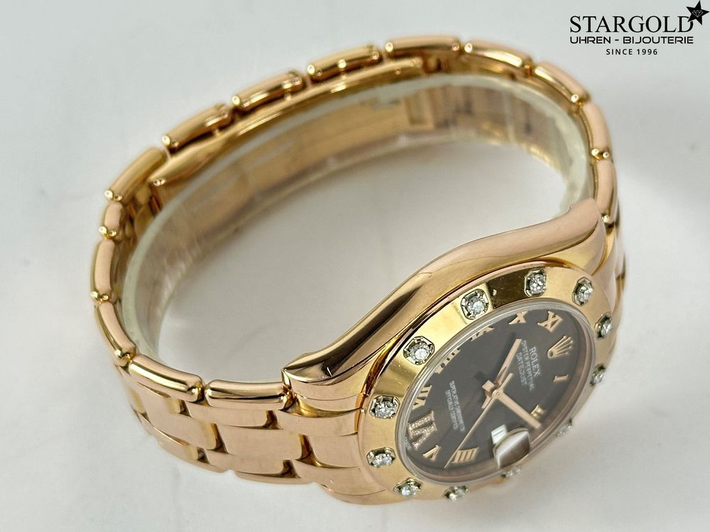 Rolex Lady-Datejust Pearlmaster 34mm 18k rose gold diamond
