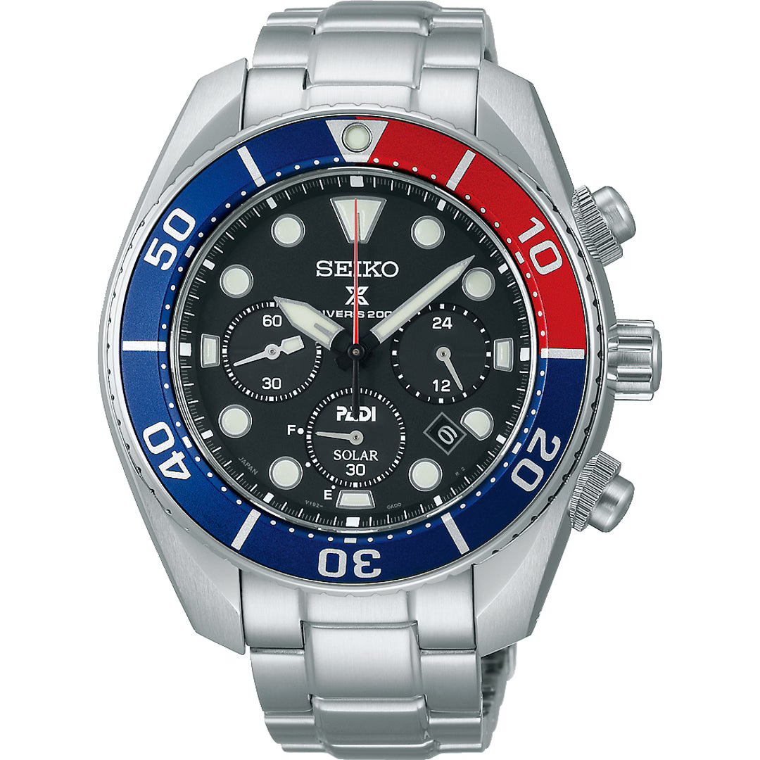 Seiko Prospex Solar Diver´s Chronograph PADI Special Edition
auf Stargold.ch erhältlich.