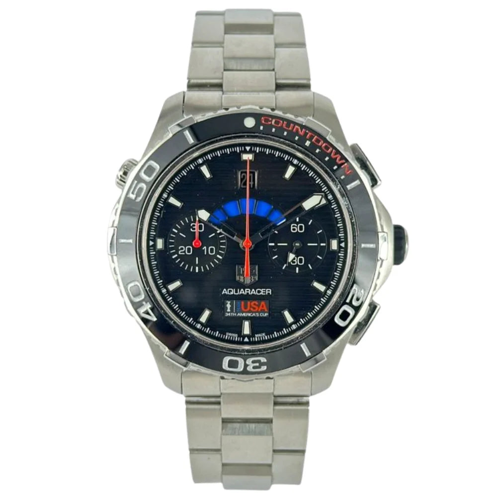 Tag Heuer Aquaracer 500M USA America's Cup Pre-Owned Herrenuhr - CAK211B