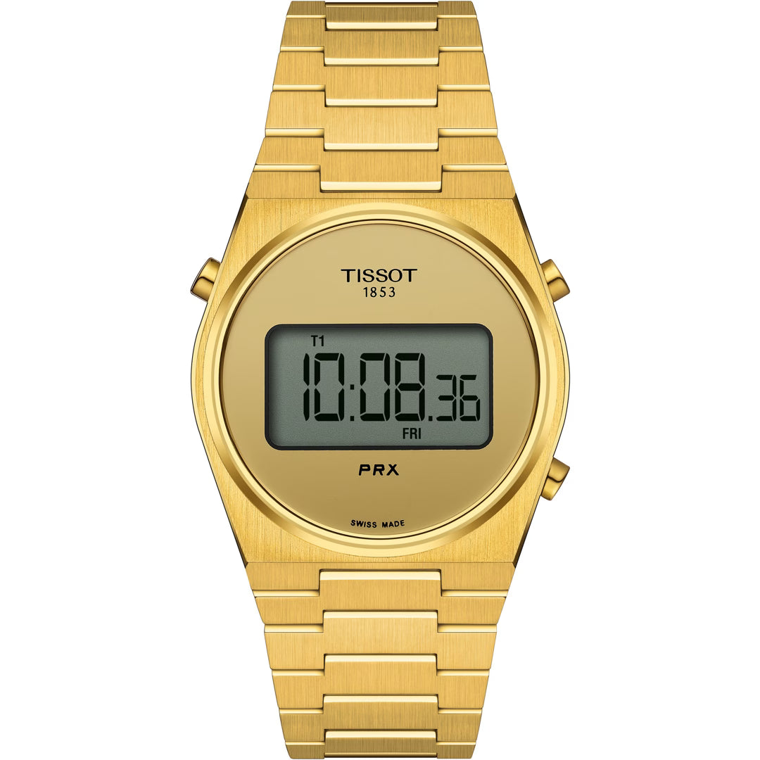 Tissot PRX 35 Digital Goldig auf Stargold.ch erhältlich.