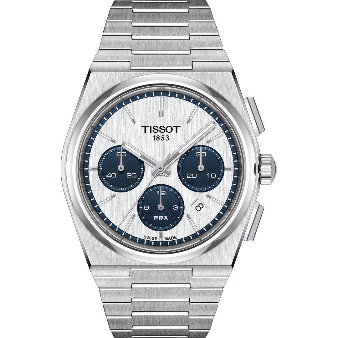 Tissot PRX Automatik Chronograph Silbrig auf Stargold.ch erhältlich.