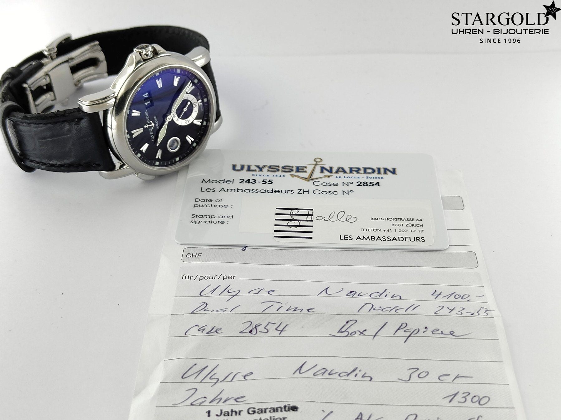 Ulysse Nardin Dual Time - 243-55 - 42 mm - 3590 CHF Zürich