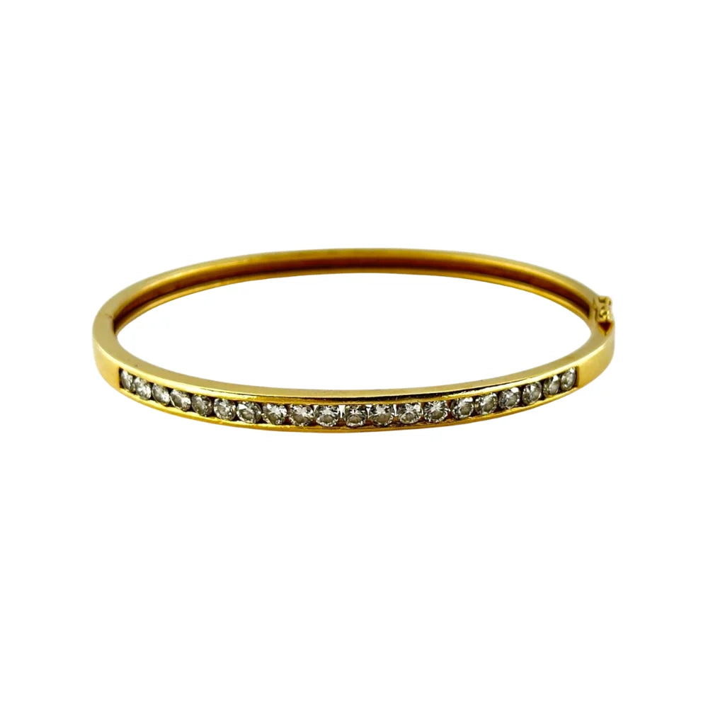 18K Gelbgold 750 Armreif mit Diamanten