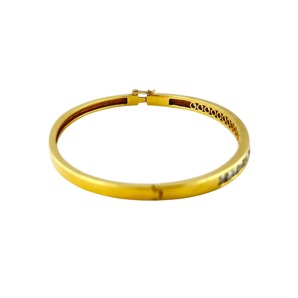 18K Gelbgold 750 Armreif mit Diamanten