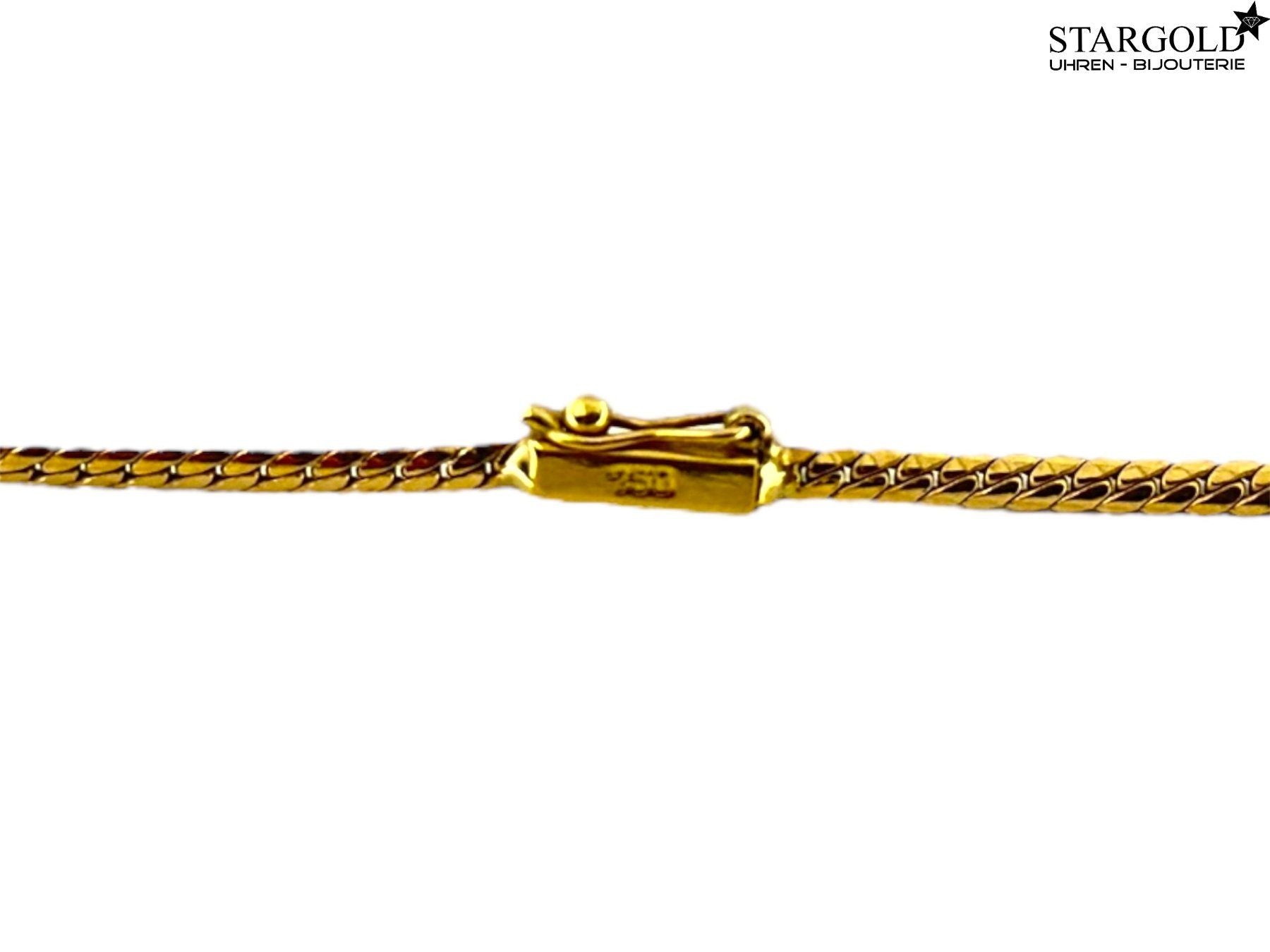 Kette 18K Gelbgold 750 mit Opal & Diamanten