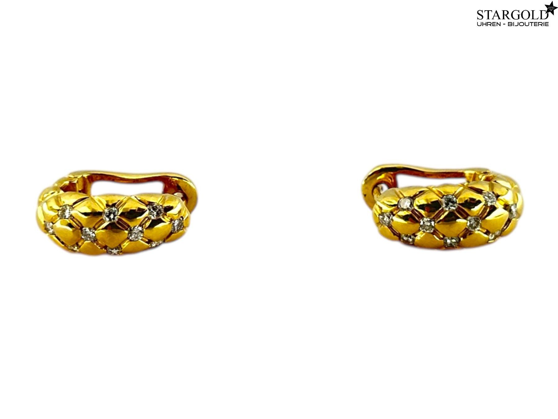 18K Gold Ohrringe mit Diamanten
