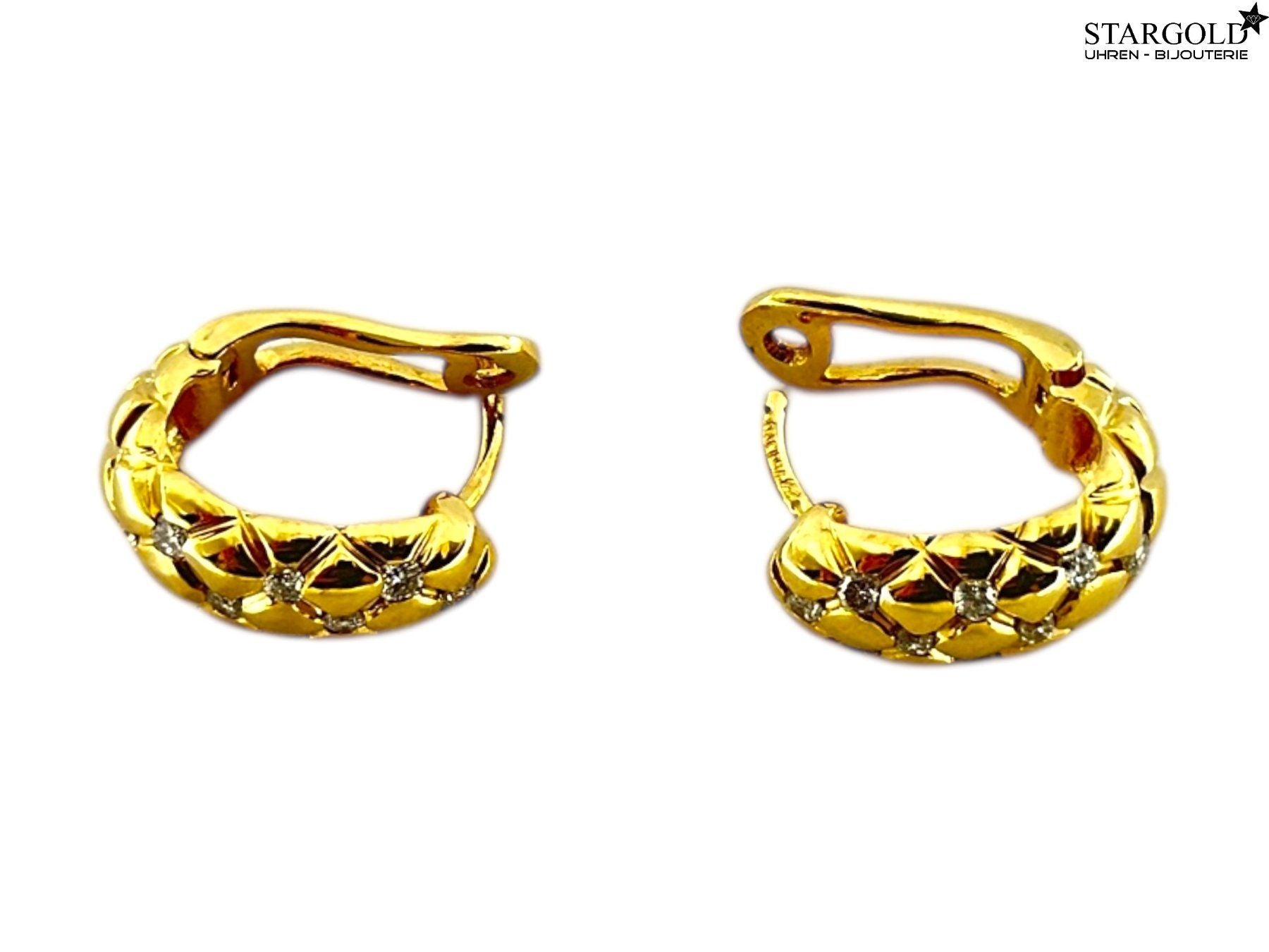 18K Gold Ohrringe mit Diamanten