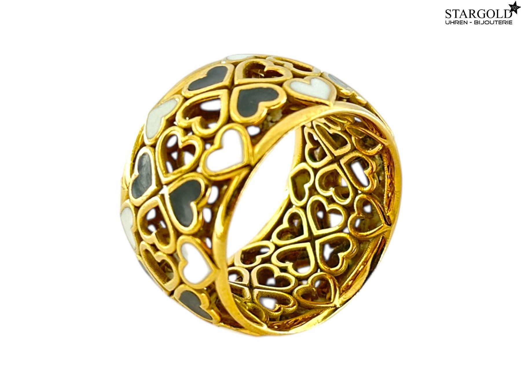 Ring 18K Gelbgold 750 mit Herzmotiven