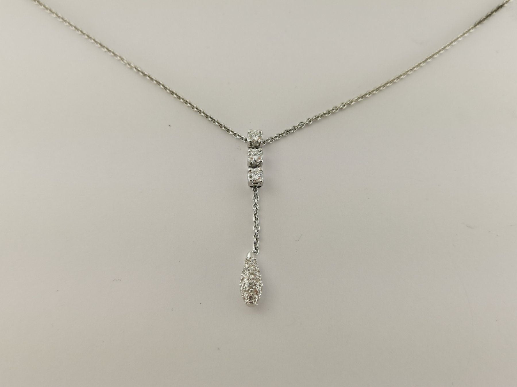 18K Kette Weissgold 750 mit Brillanten