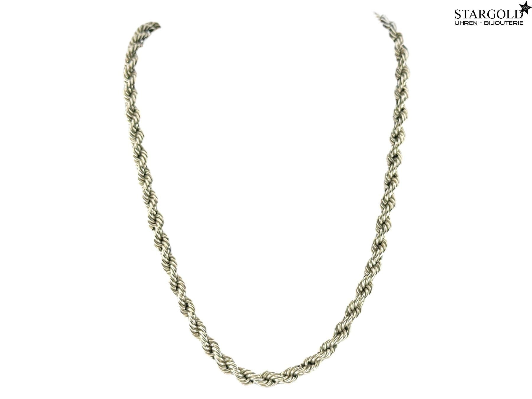 Kordelkette aus 18K Weissgold 750
