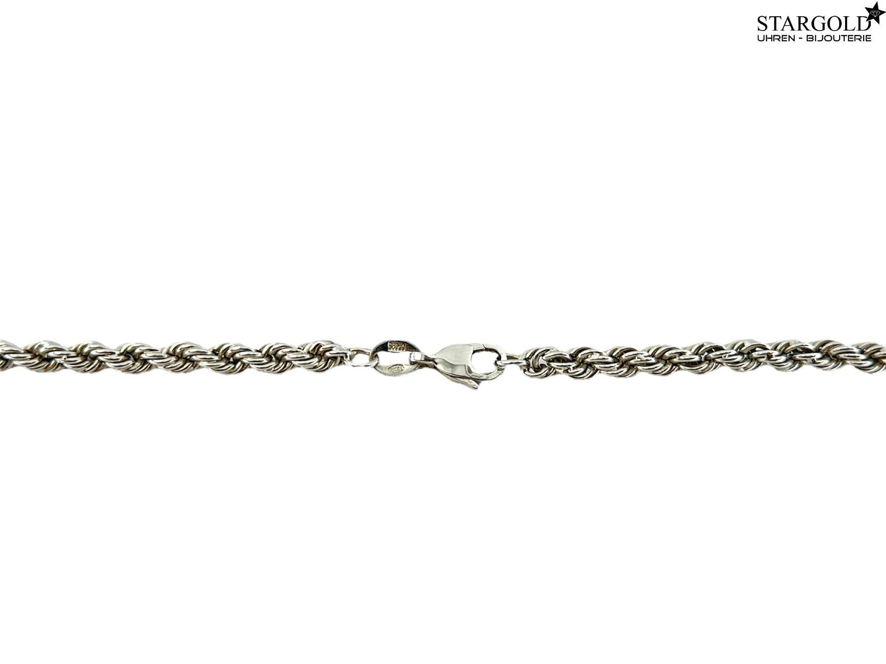 Kordelkette aus 18K Weissgold 750