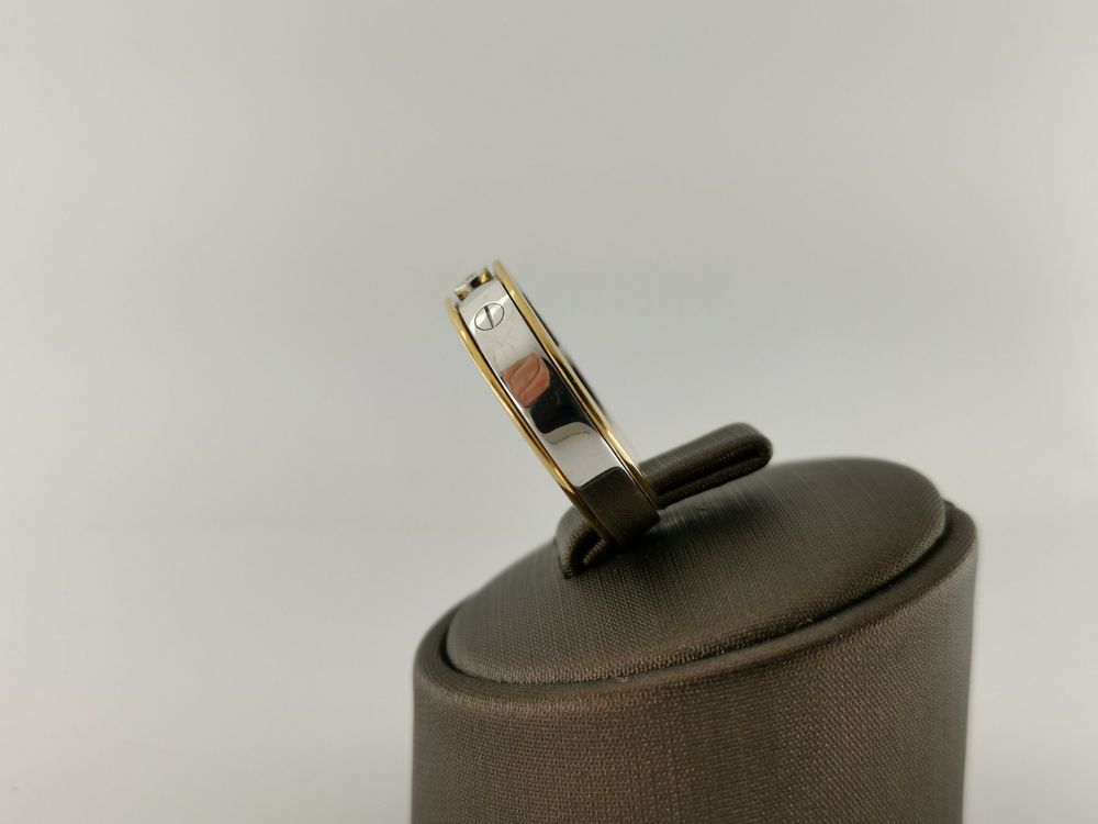 18K Weissgold Ring mit Diamant