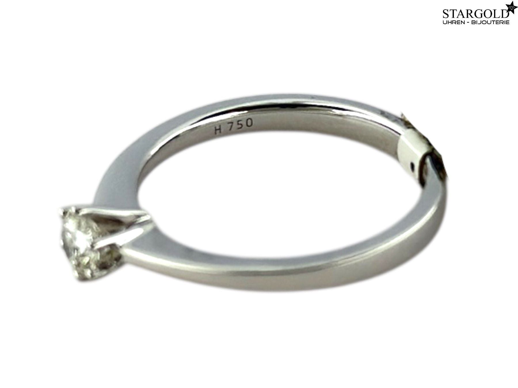 Solitaire- Ring 18K Weissgold 750 mit Diamant