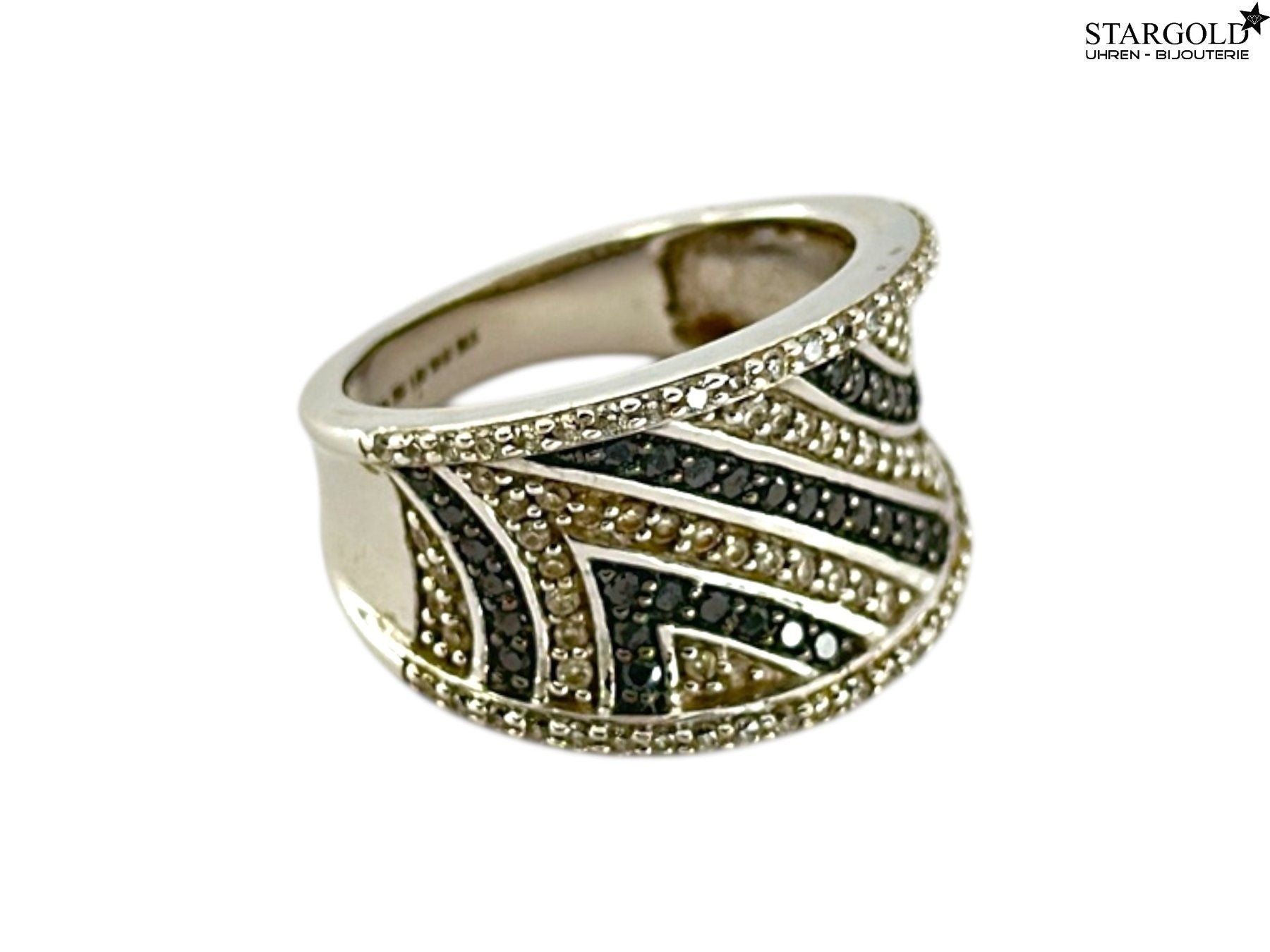 18K Weissgoldring mit Brillanten