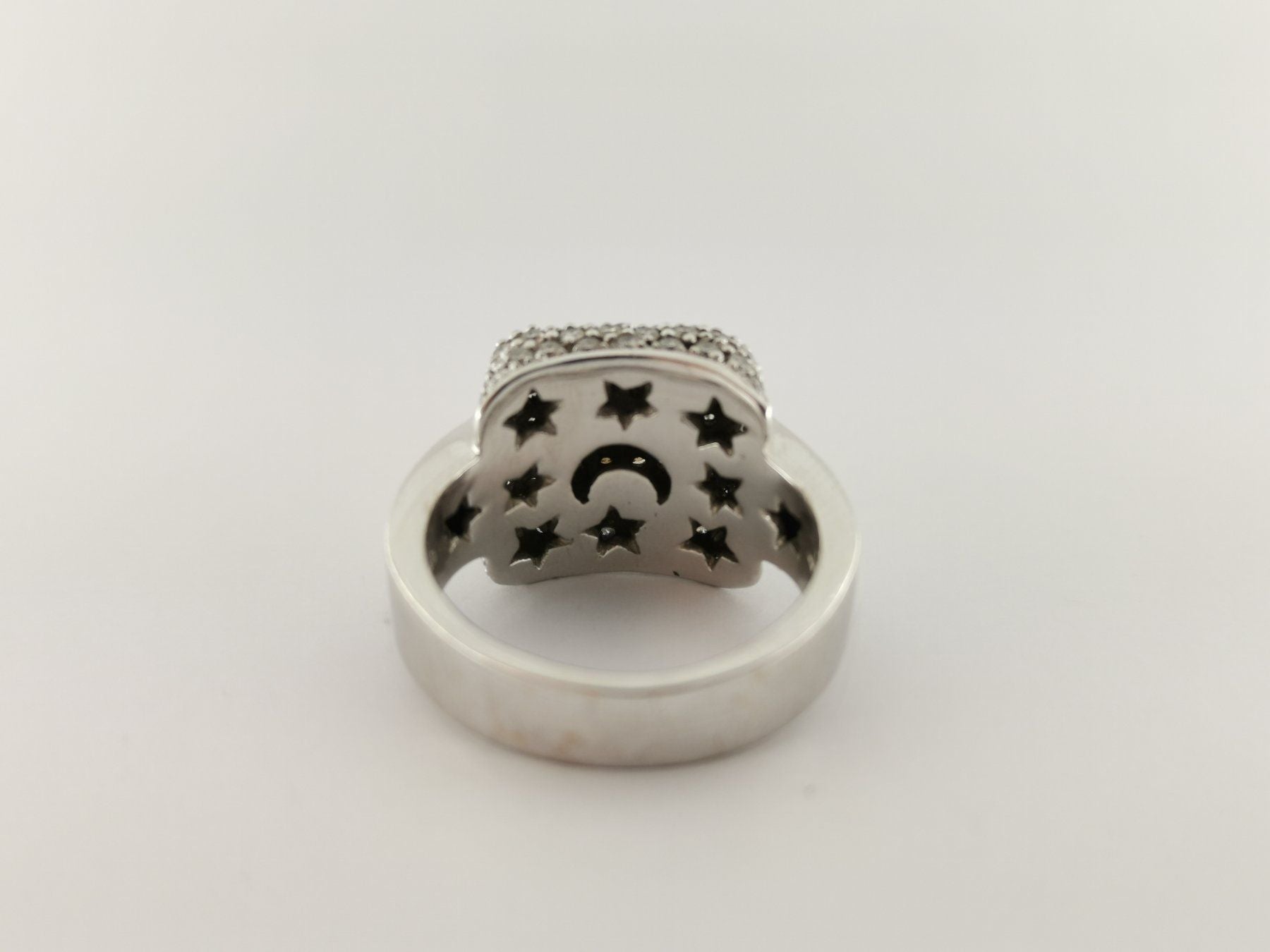 18K Weissgold Ring mit Diamanten - RING06128