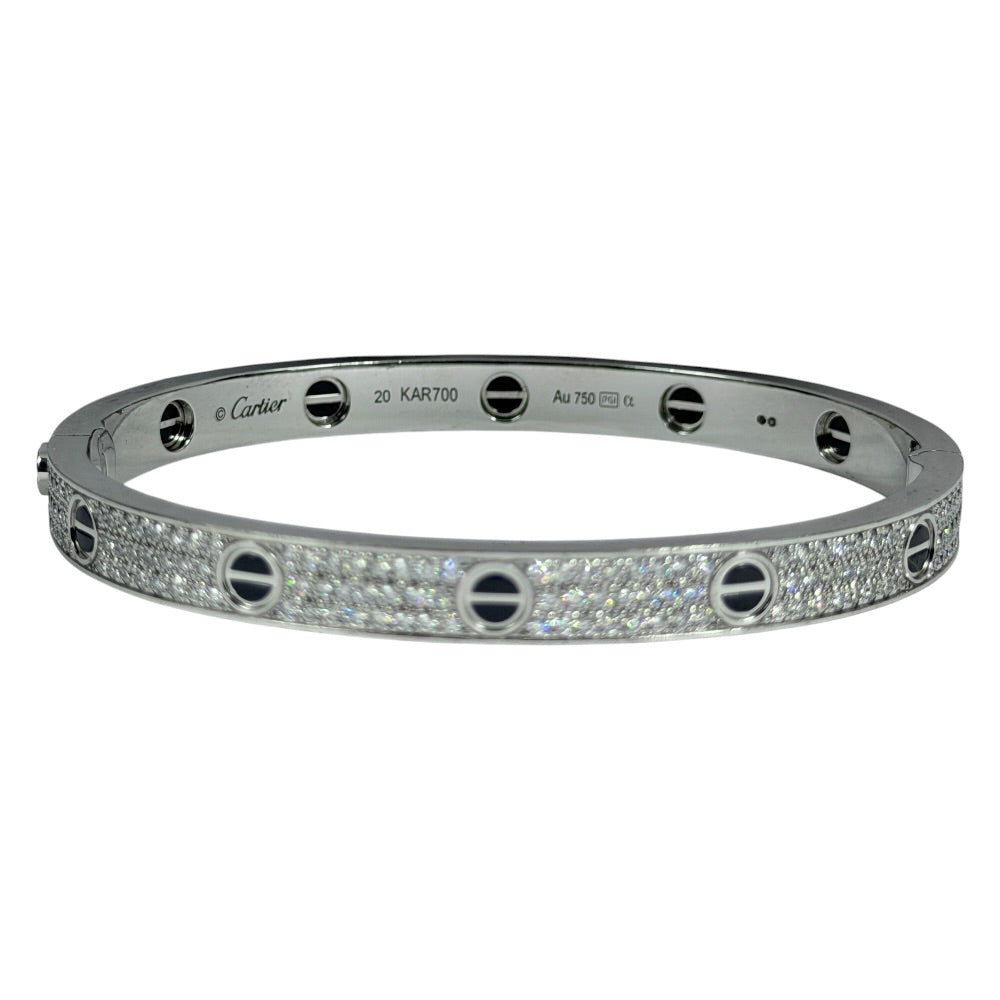 Cartier LOVE bracelet, classic model, paved, ceramic