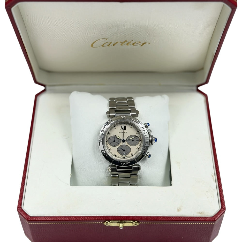 Cartier Pasha Chronograph Quarz - W31004H3