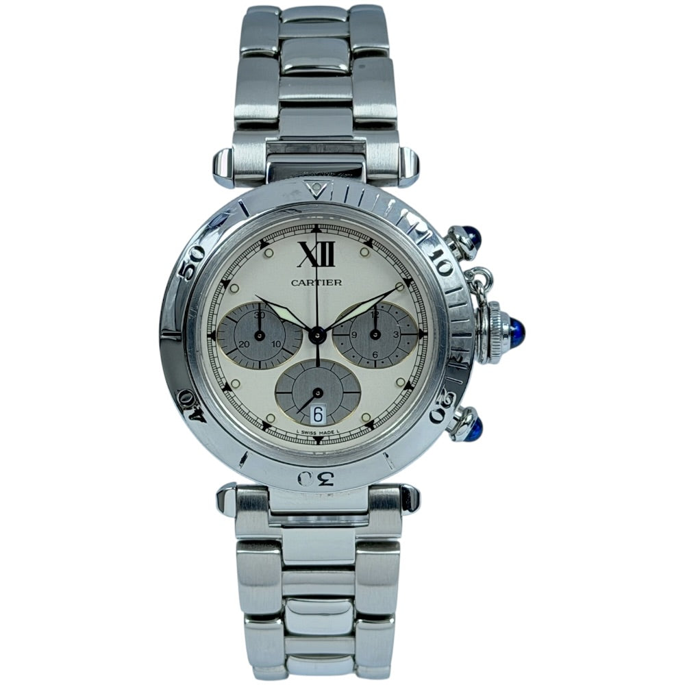Cartier Pasha Chronograph Quarz - W31004H3 auf Stargold.ch erhältlich.
