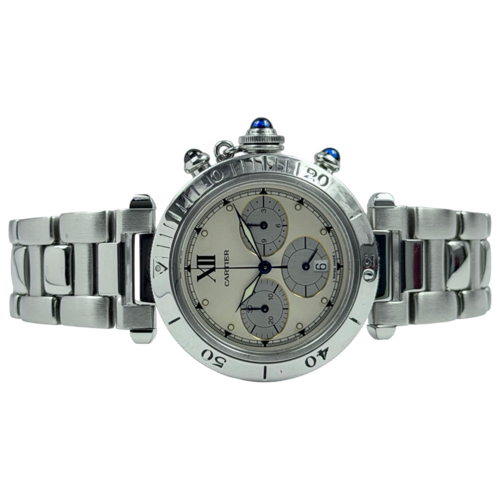 Cartier Pasha Chronograph Quarz - W31004H3