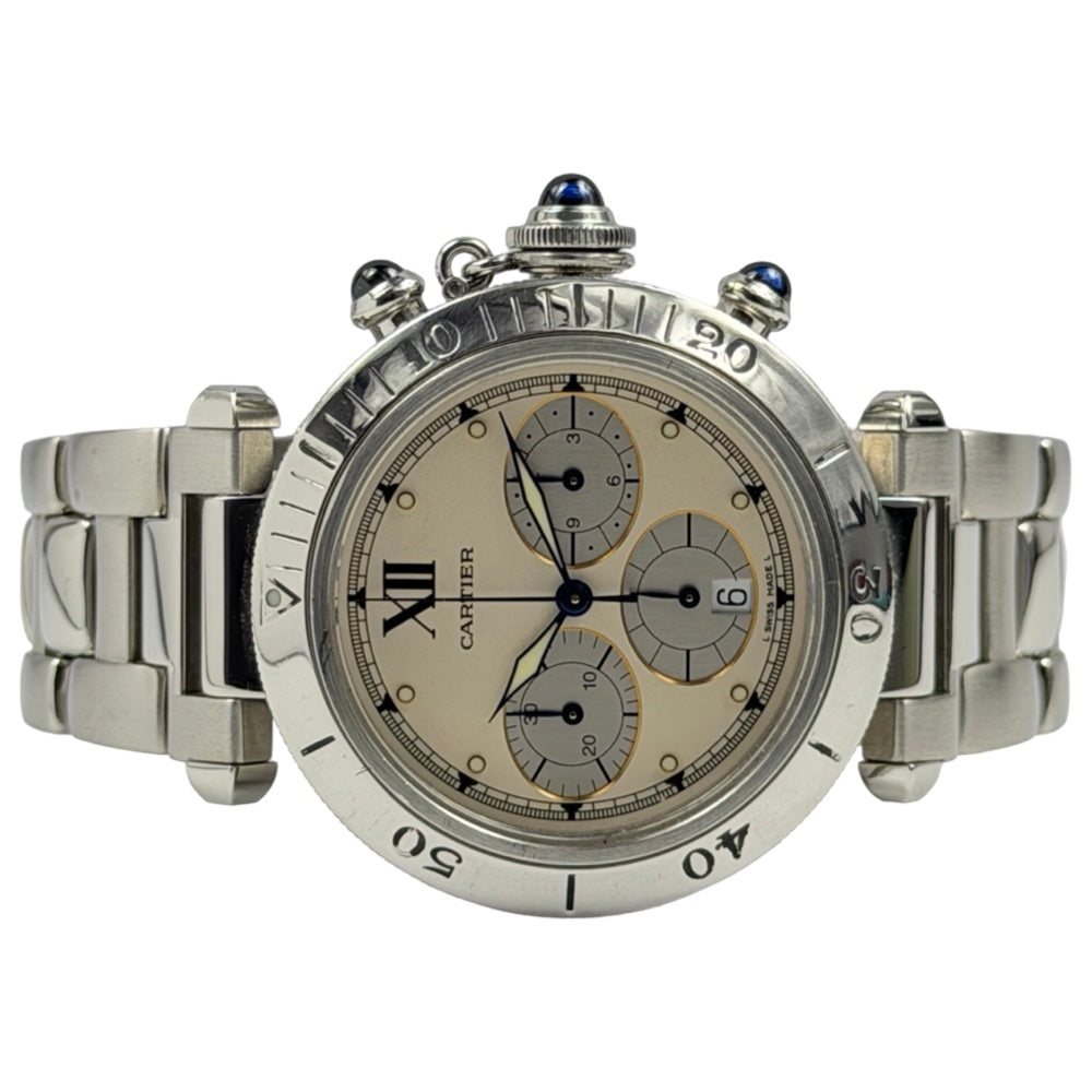 Cartier Pasha Chronograph Quarz - W31004H3