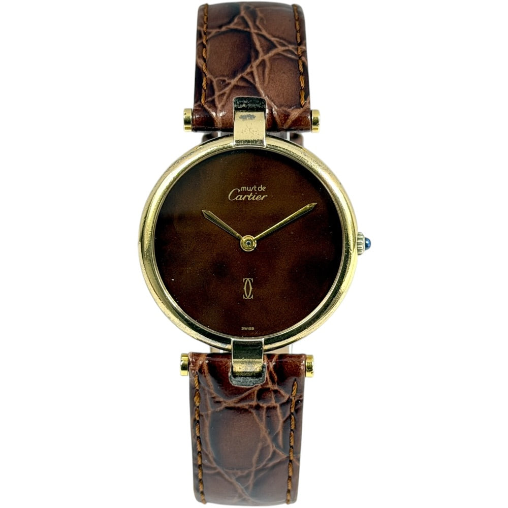 Cartier Vermeil Must 30mm Silber 925 auf Stargold.ch erhältlich.
