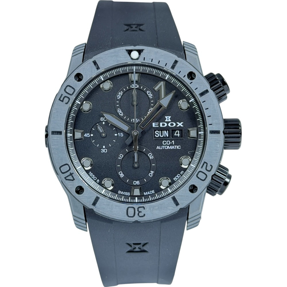 Edox CO-1 Carbon Chronograph Automatik - 01125 CLNGN NING auf Stargold.ch erhältlich.