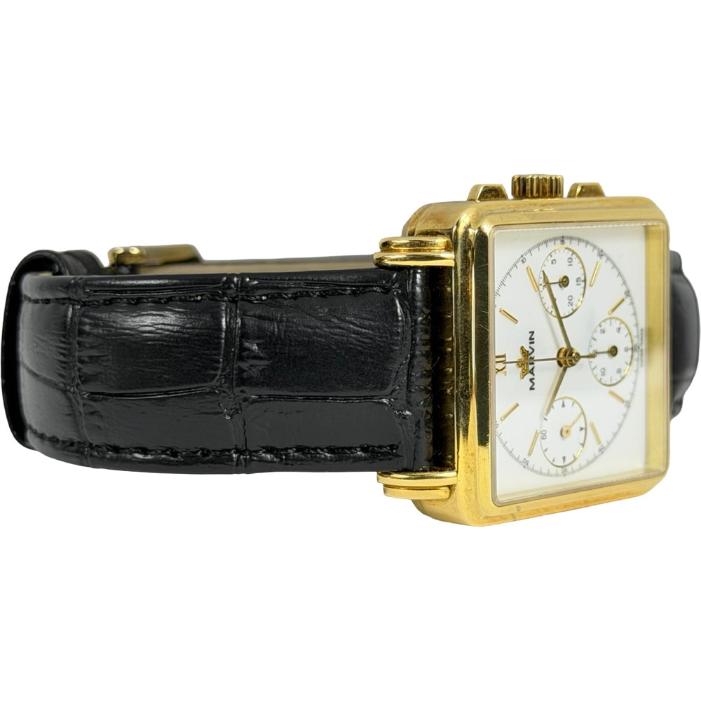 Marvin Handaufzug Chronograph Vintage Gold