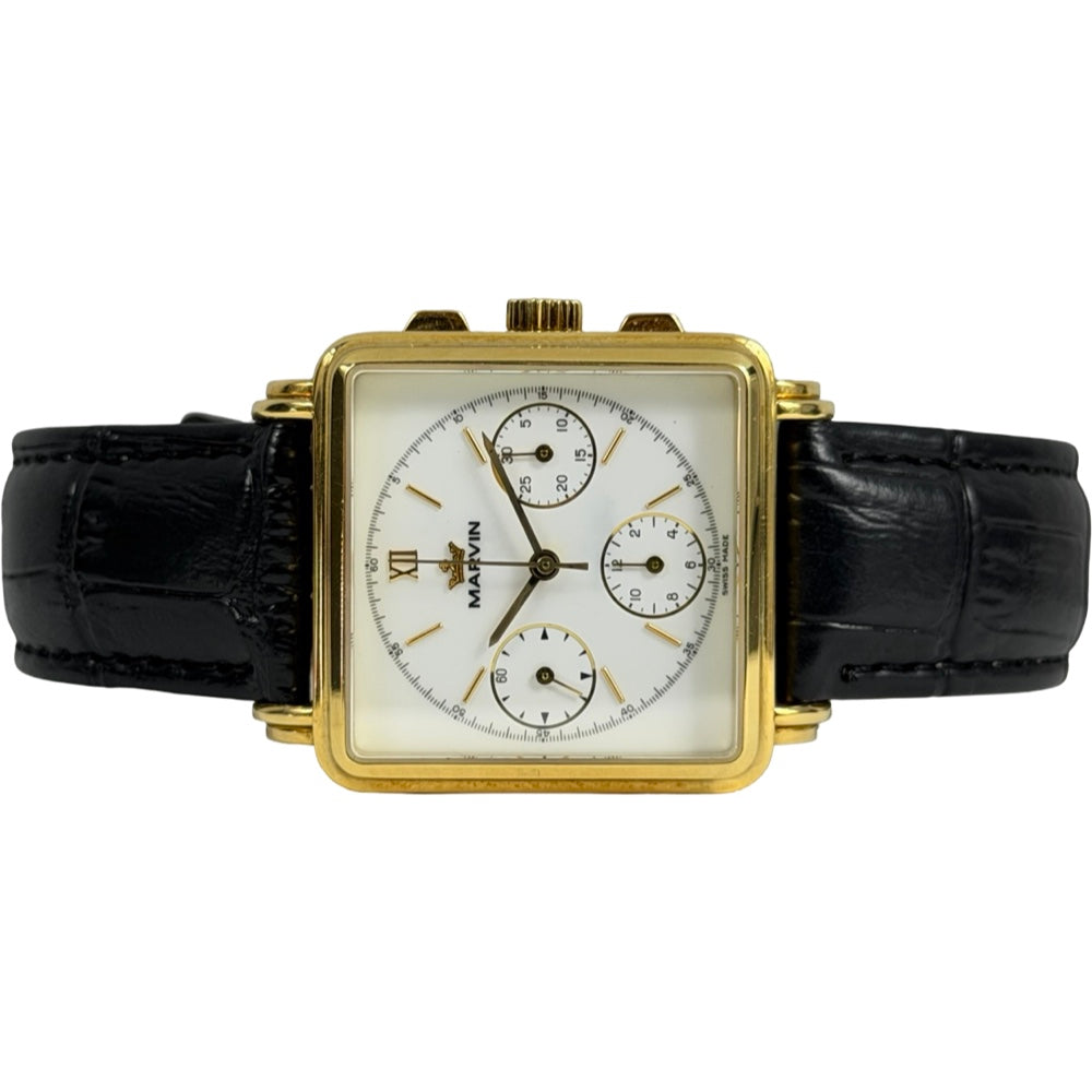 Marvin Handaufzug Chronograph Vintage Gold