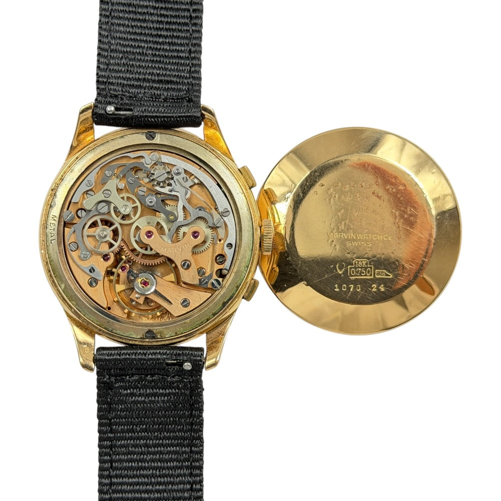 Marvin Handaufzug Chronograph Vintage Gold