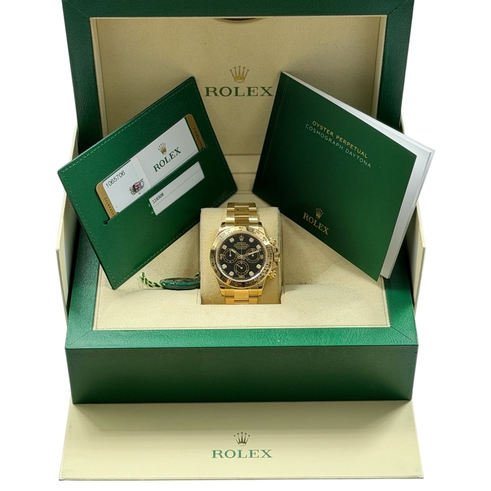 Rolex Cosmograph Daytona Schwarz Diamanten - 116508