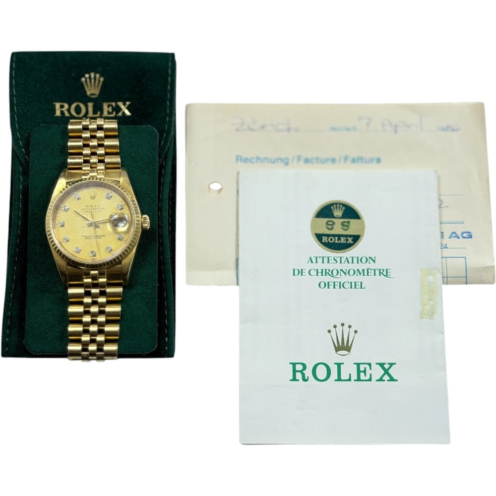 Rolex Datejust 18K Gold - 16018