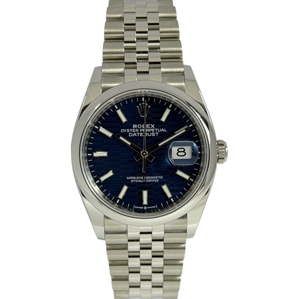 Rolex Datejust 36 Blue Fluted Motif - 126200 auf Stargold.ch erhältlich.