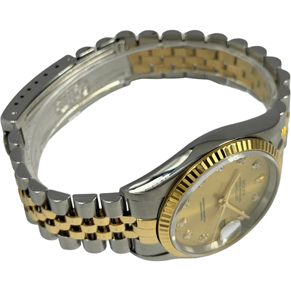 Rolex Datejust 36 Champagne mit Diamanten - 16233