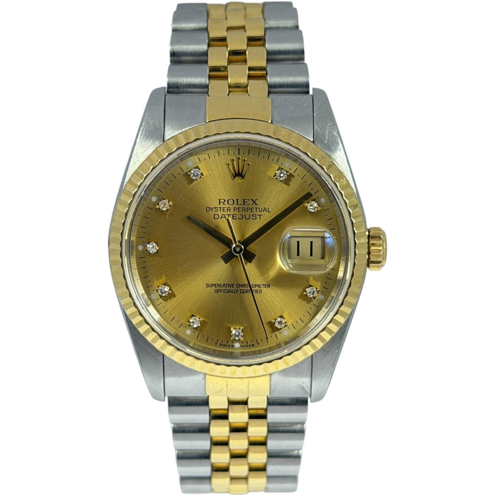 Rolex Datejust 36 mit Diamanten - 16233 auf Stargold.ch erhältlich.