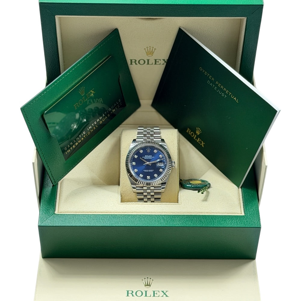 Rolex Datejust 41 Blau mit Diamond - 126334