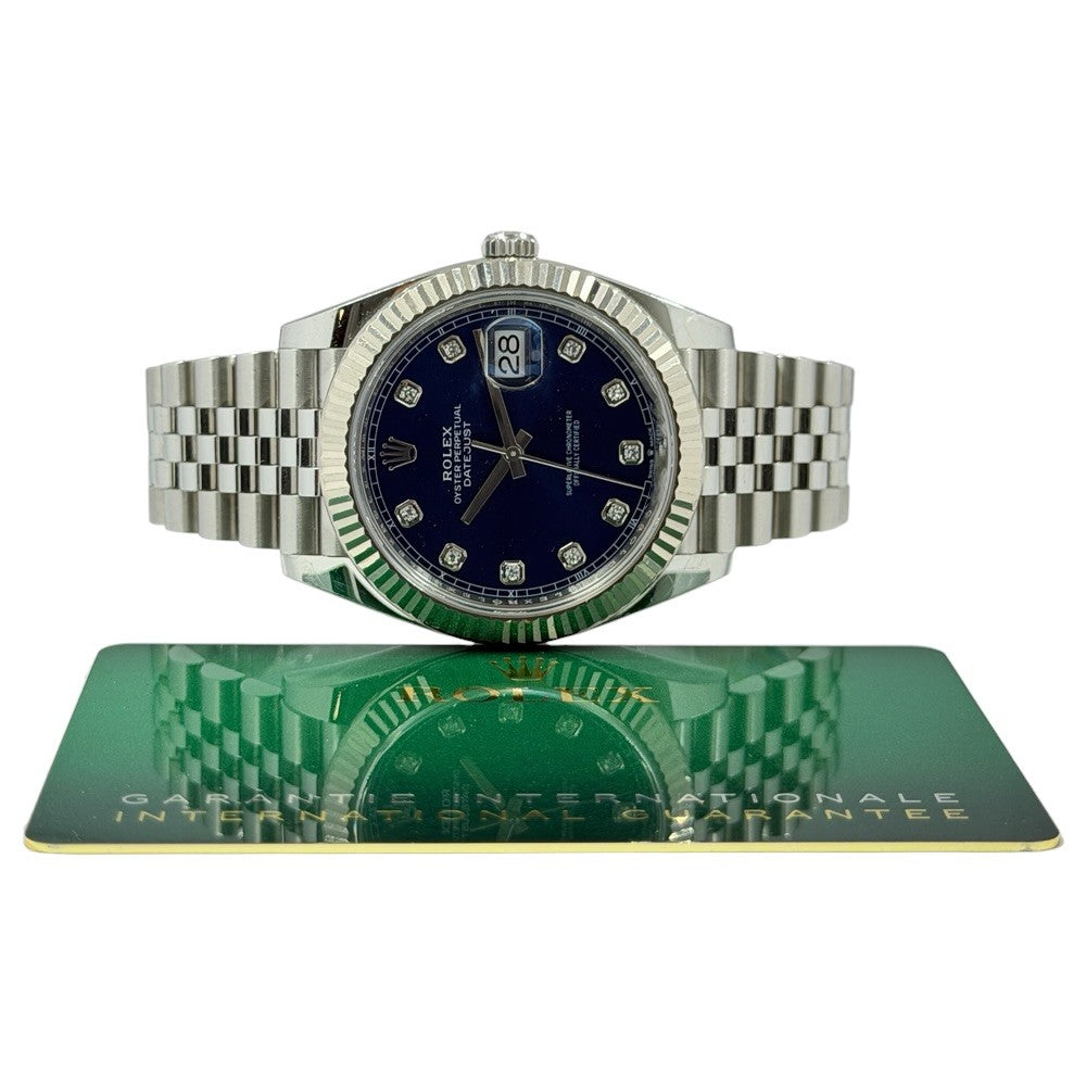 Rolex Datejust 41 Blau mit Diamond - 126334