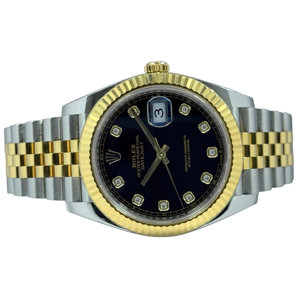 Rolex Datejust 41 Schwarz mit Diamanten - 126333