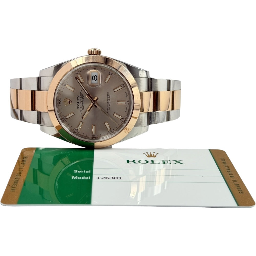Rolex Datejust 41 Sundust Dial 18K Rosegold/Stahl - 126301