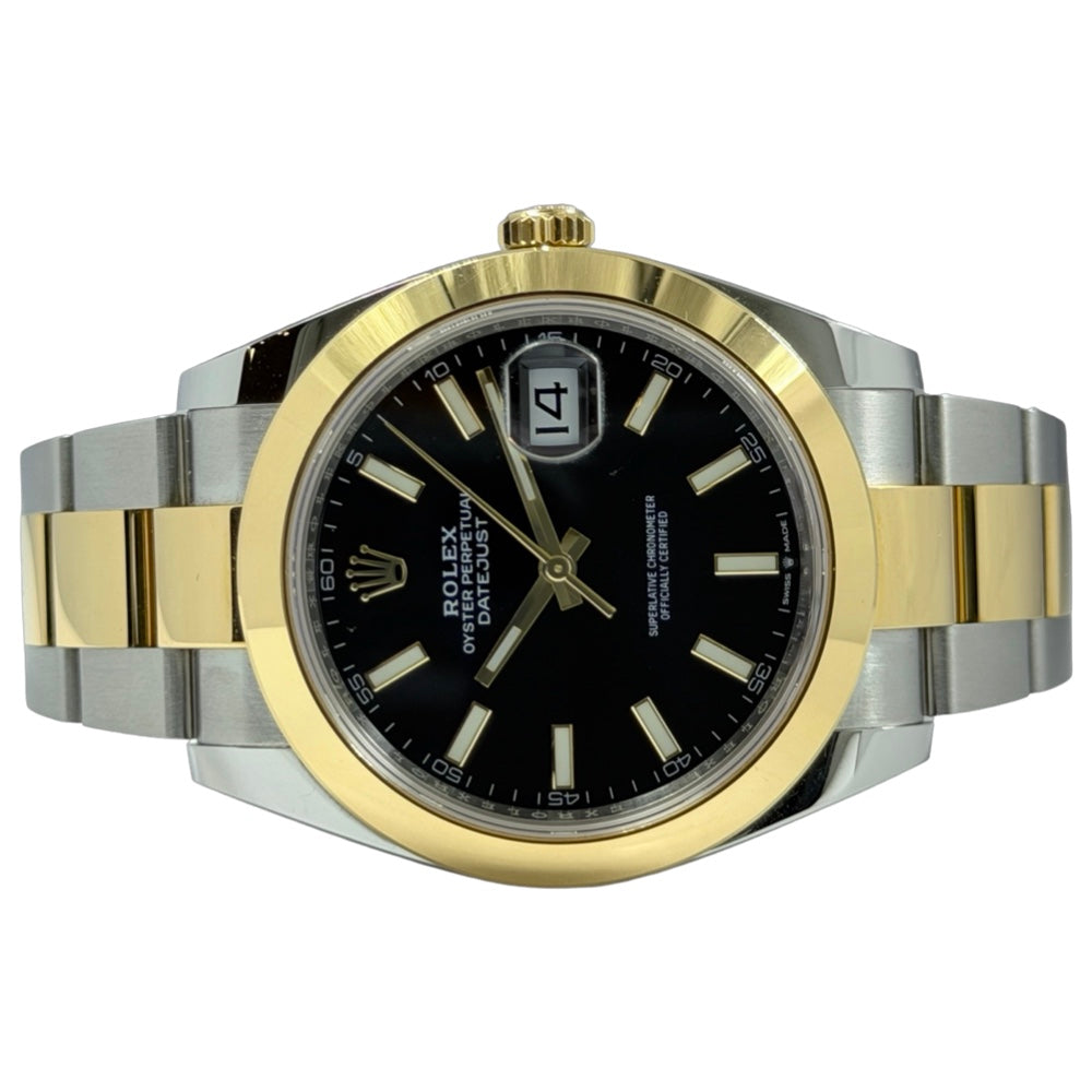 Rolex Datejust 41 black Dial 18K Gold/Stahl - 126303
